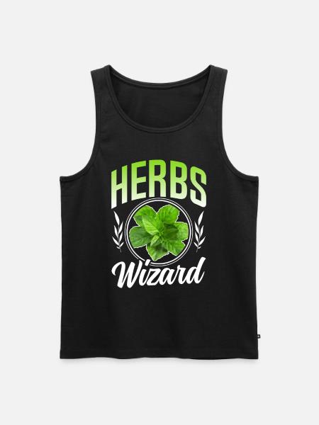 Herb Wizard Herb Garden Herbalism - Men's Premium Organic Tank Top - black