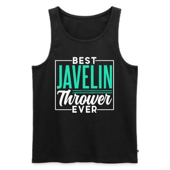 Best Javelin Thrower of All Time Javelin Throwing Javelin - Men's Premium Organic Tank Top - black - Front - AI Model Male 178 light (178cm)
