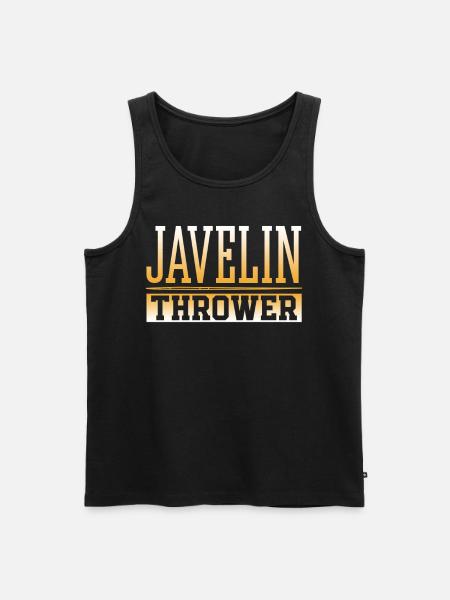 Speerwerfer Speerwerfen Speerwurf Speer - Männer Premium Bio Tank Top - Schwarz
