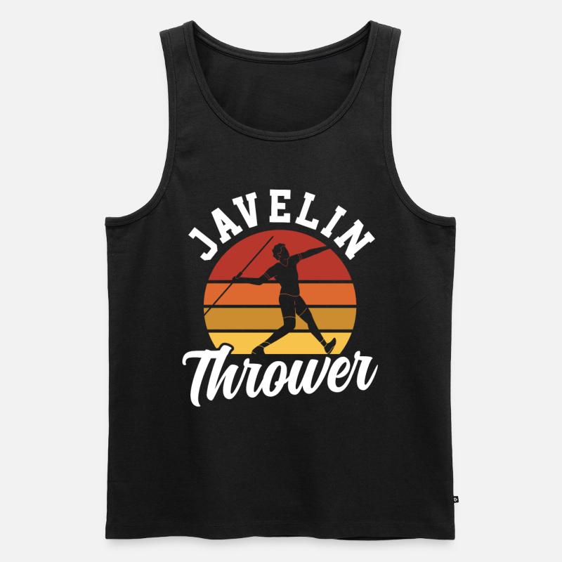 Speerwerfer Speer Speerwurf Speerwerfen - Männer Premium Bio Tank Top - Schwarz