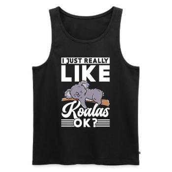 I like koalas just very koala bear animal koala - Men's Premium Organic Tank Top - black - Front - Michal (187cm)
