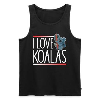 I Love Koalas Cute Koala Koala Bear Animal - Men's Premium Organic Tank Top - black - Front - Michal (187cm)