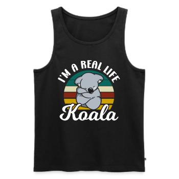 Je suis un vrai koala animal koalas koalas mignon koala ours - Débardeur bio Premium Homme - noir - Devant - Michal (187cm)