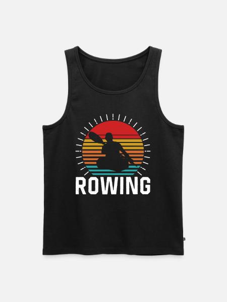 Rowing Rowing Rowing Rowing Rowing - Men's Premium Organic Tank Top - black