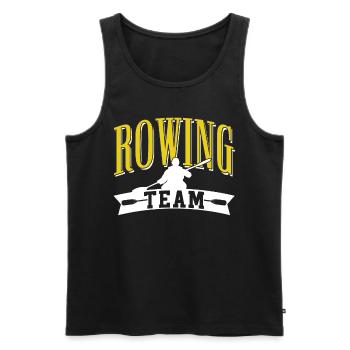 Rudermannschaft Ruder Ruderer Rudern Ruderboot - Männer Premium Bio Tank Top - Schwarz - Vorne - AI Model Male 178 light (178cm)