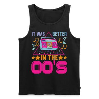90s 90s 90s Party - Men's Premium Organic Tank Top - black - Front - Michal (187cm)