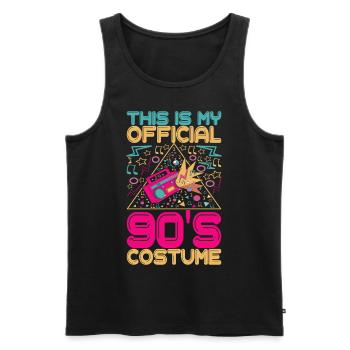 90s 90s 90s Party - Men's Premium Organic Tank Top - black - Front - Michal (187cm)