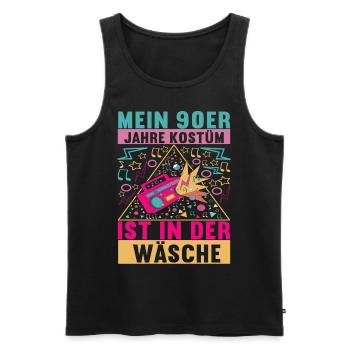 90s 90s 90s Party - Men's Premium Organic Tank Top - black - Front - Michal (187cm)