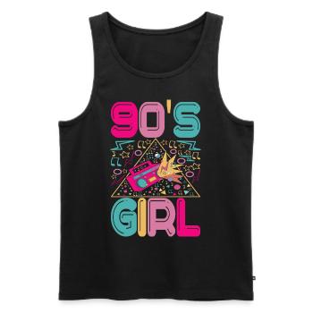 90s 90s 90s Party - Men's Premium Organic Tank Top - black - Front - Michal (187cm)