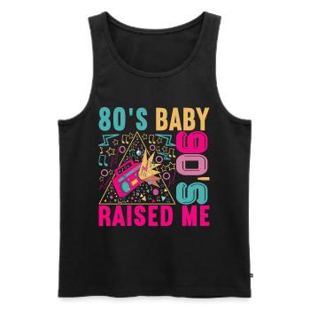 90s 90s 90s Party - Men's Premium Organic Tank Top - black - Front - Michal (187cm)