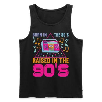90s 90s 90s Party - Men's Premium Organic Tank Top - black - Front - Michal (187cm)