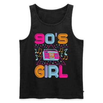90s 90s 90s Party - Men's Premium Organic Tank Top - black - Front - Michal (187cm)