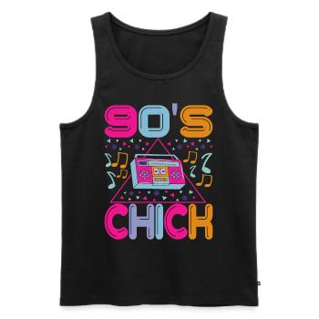 90s 90s 90s Party - Men's Premium Organic Tank Top - black - Front - Michal (187cm)
