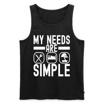 Bonsai tree Bonsai - Men's Premium Organic Tank Top - black - Front - AI Model Male 178 light (178cm)