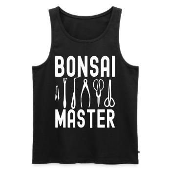 Bonsai tree Bonsai - Men's Premium Organic Tank Top - black - Front - AI Model Male 178 light (178cm)