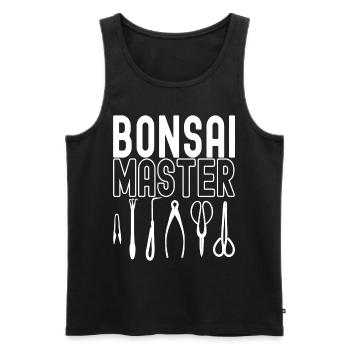 Bonsai tree Bonsai - Men's Premium Organic Tank Top - black - Front - AI Model Male 178 light (178cm)