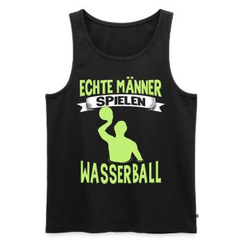 Wasserballer Wassersport Sport Wasserball - Männer Premium Bio Tank Top - Schwarz - Vorne - Michal (187cm)