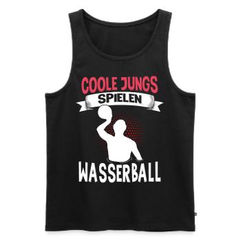 Wasserballer Wassersport Sport Wasserball - Männer Premium Bio Tank Top - Schwarz - Vorne - Michal (187cm)