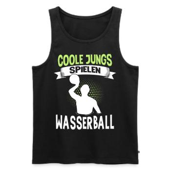 Wasserballer Wassersport Sport Wasserball - Männer Premium Bio Tank Top - Schwarz - Vorne - Michal (187cm)