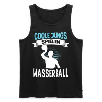 Wasserballer Wassersport Sport Wasserball - Männer Premium Bio Tank Top - Schwarz - Vorne - Michal (187cm)