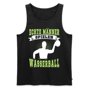 Wasserballer Wassersport Sport Wasserball - Männer Premium Bio Tank Top - Schwarz - Vorne - Michal (187cm)