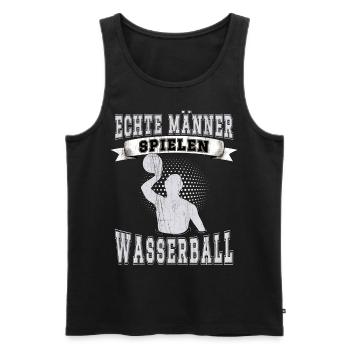 Wasserballer Wassersport Sport Wasserball - Männer Premium Bio Tank Top - Schwarz - Vorne - Michal (187cm)
