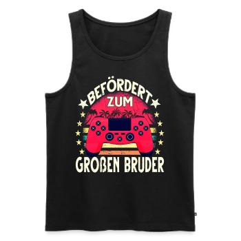 werdende bruder großer bruder - Männer Premium Bio Tank Top - Schwarz - Vorne - Michal (187cm)