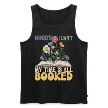 Lire des livres Rat de bibliothèque - Débardeur bio Premium Homme - noir - Devant - AI Model Male 178 light (178cm)