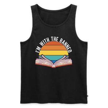 Lire des livres Rat de bibliothèque - Débardeur bio Premium Homme - noir - Devant - AI Model Male 178 light (178cm)
