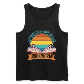 Lire des livres Rat de bibliothèque - Débardeur bio Premium Homme - noir - Devant - AI Model Male 178 light (178cm)