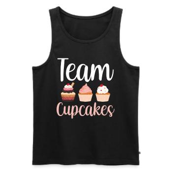 Team Cupcakes Lovers Food Cupcake Sweet - Men's Premium Organic Tank Top - black - Front - Michal (187cm)