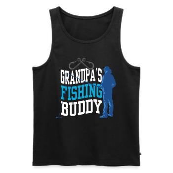 Grandfather's fishing buddy fishing fishing friend fishing - Men's Premium Organic Tank Top - black - Front - Michal (187cm)