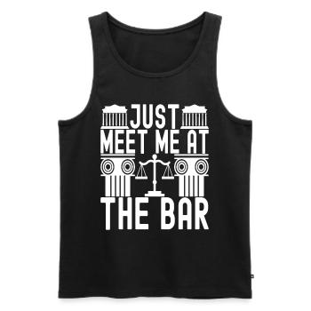 Law Student Judge Public Prosecutor - Men's Premium Organic Tank Top - black - Front - AI Model Male 178 light (178cm)