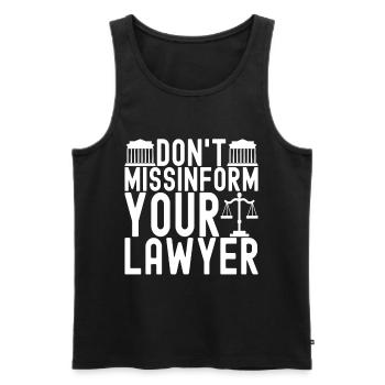 Law Student Judge Public Prosecutor - Men's Premium Organic Tank Top - black - Front - AI Model Male 178 light (178cm)