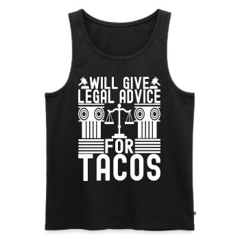 Law Student Judge Prosecutor - Men's Premium Organic Tank Top - black - Front - AI Model Male 178 light (178cm)
