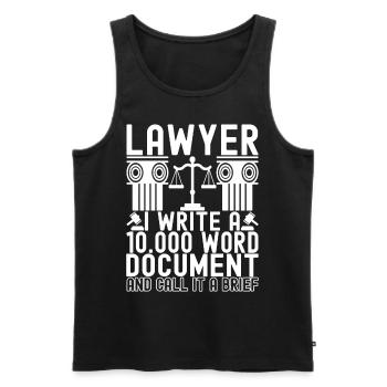 Law Student Judge Prosecutor - Men's Premium Organic Tank Top - black - Front - AI Model Male 178 light (178cm)