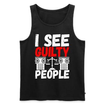 Law Student Judge Prosecutor - Men's Premium Organic Tank Top - black - Front - AI Model Male 178 light (178cm)