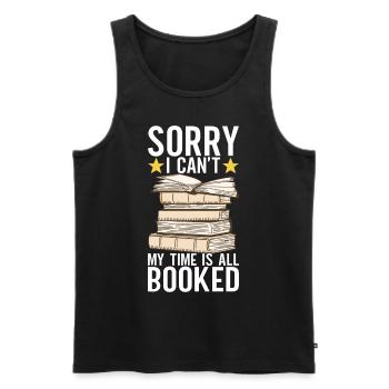 Lire des livres Rat de bibliothèque - Débardeur bio Premium Homme - noir - Devant - AI Model Male 178 light (178cm)