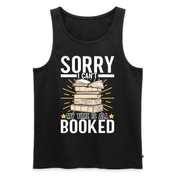 Lire des livres Rat de bibliothèque - Débardeur bio Premium Homme - noir - Devant - AI Model Male 178 light (178cm)