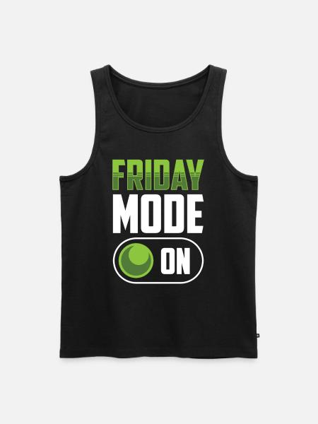 Friday Mode A Finally Friday Sarcastic - Men's Premium Organic Tank Top - black