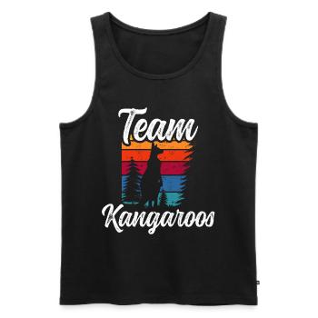 Team Kangaroos Australia Kangaroo Animal Lovers - Men's Premium Organic Tank Top - black - Front - Michal (187cm)