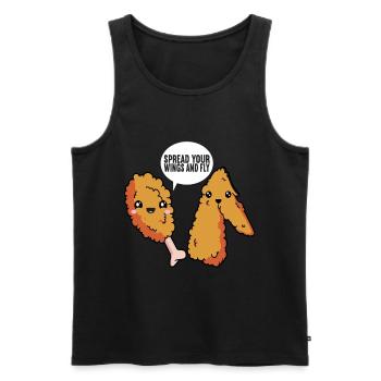 Fried Chicken Fast Food - Männer Premium Bio Tank Top - Schwarz - Vorne - AI Model Male 178 light (178cm)
