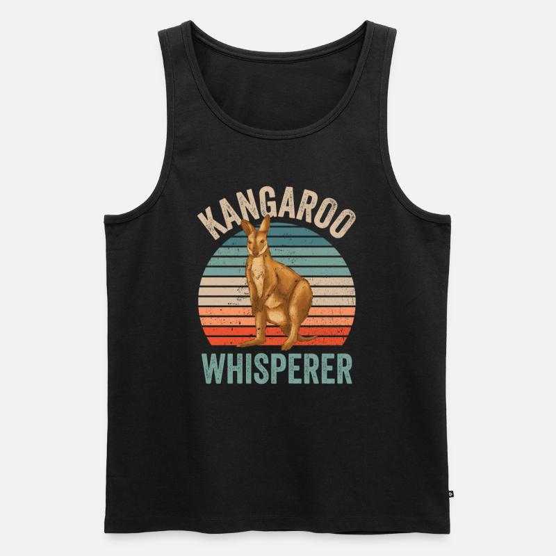 Känguru-Flüsterer Tier Kängurus Känguru - Männer Premium Bio Tank Top - Schwarz