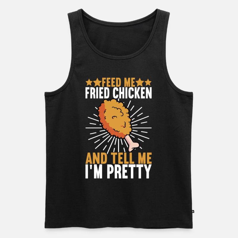 Fried Chicken Fast Food - Männer Premium Bio Tank Top - Schwarz
