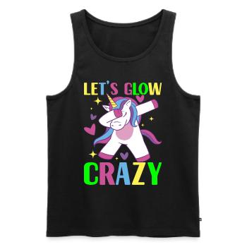 Licorne d’anniversaire - Débardeur bio Premium Homme - noir - Devant - Michal (187cm)