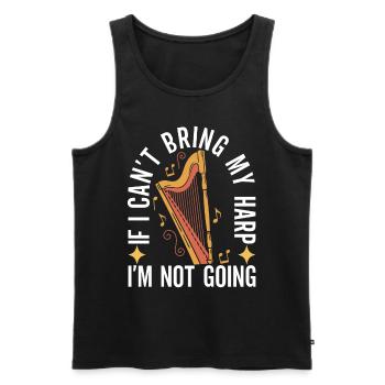 Harp harp player - Men's Premium Organic Tank Top - black - Front - AI Model Male 178 light (178cm)