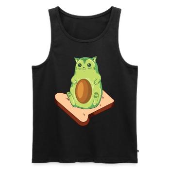 Avocado Toast Avocado Cat - Männer Premium Bio Tank Top - Schwarz - Vorne - Michal (187cm)