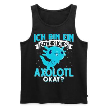 Axolotl - Männer Premium Bio Tank Top - Schwarz - Vorne - Michal (187cm)