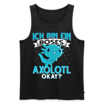 Axolotl - Männer Premium Bio Tank Top - Schwarz - Vorne - Michal (187cm)