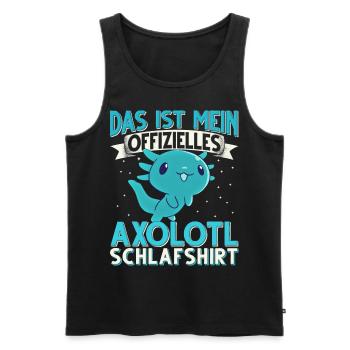 Axolotl - Männer Premium Bio Tank Top - Schwarz - Vorne - Michal (187cm)